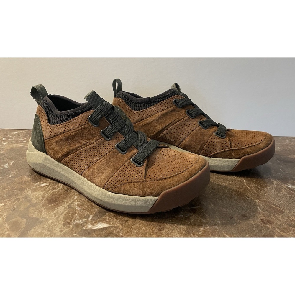 LL Bean Mens Vista Brown Suede Slip On Sneakers Gorpcore‎ Hiking Athleisure 7 M